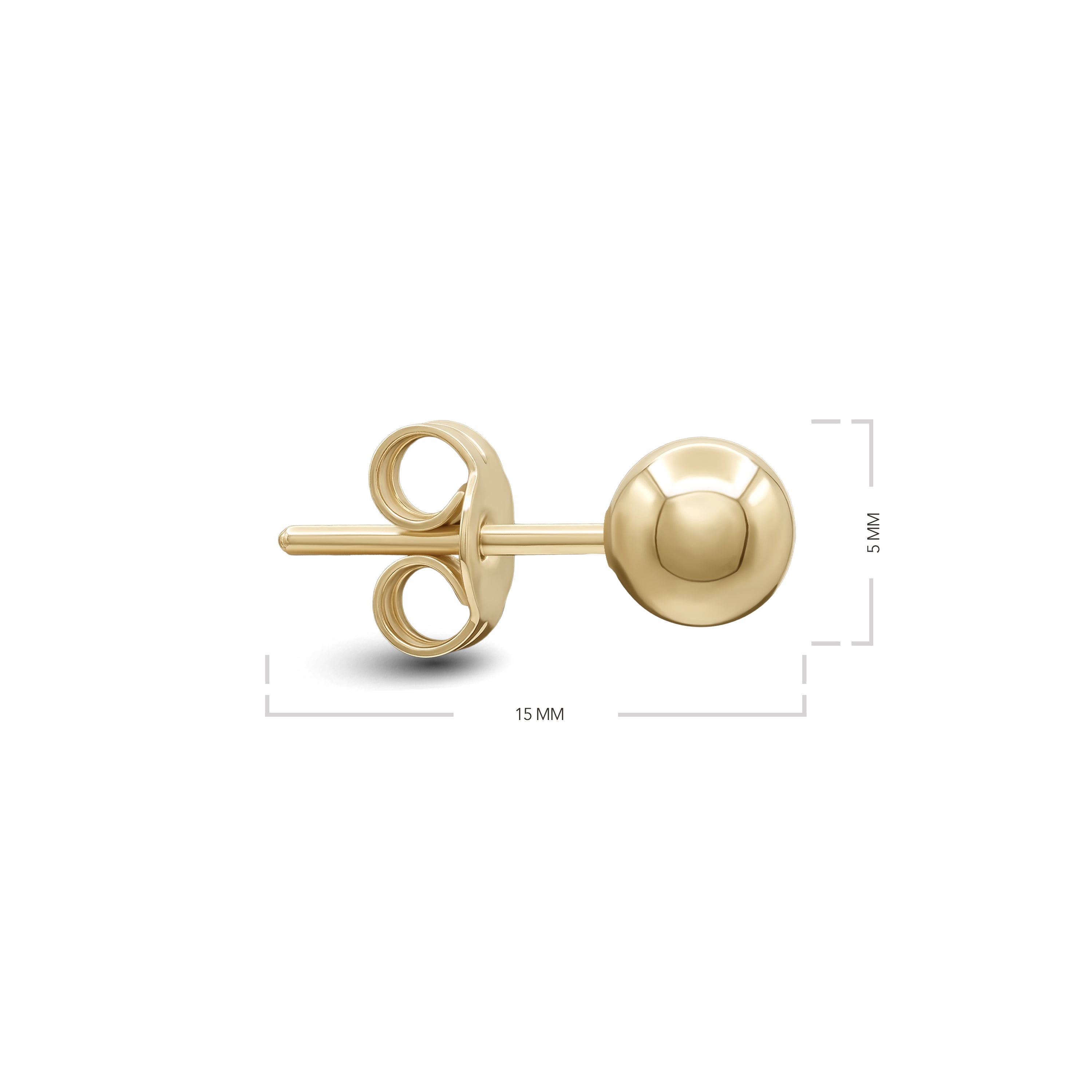 Round Stud Earrings | 18k Yellow Gold